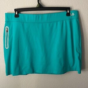 Fila Teal Sports Skirt with Zip Pocket